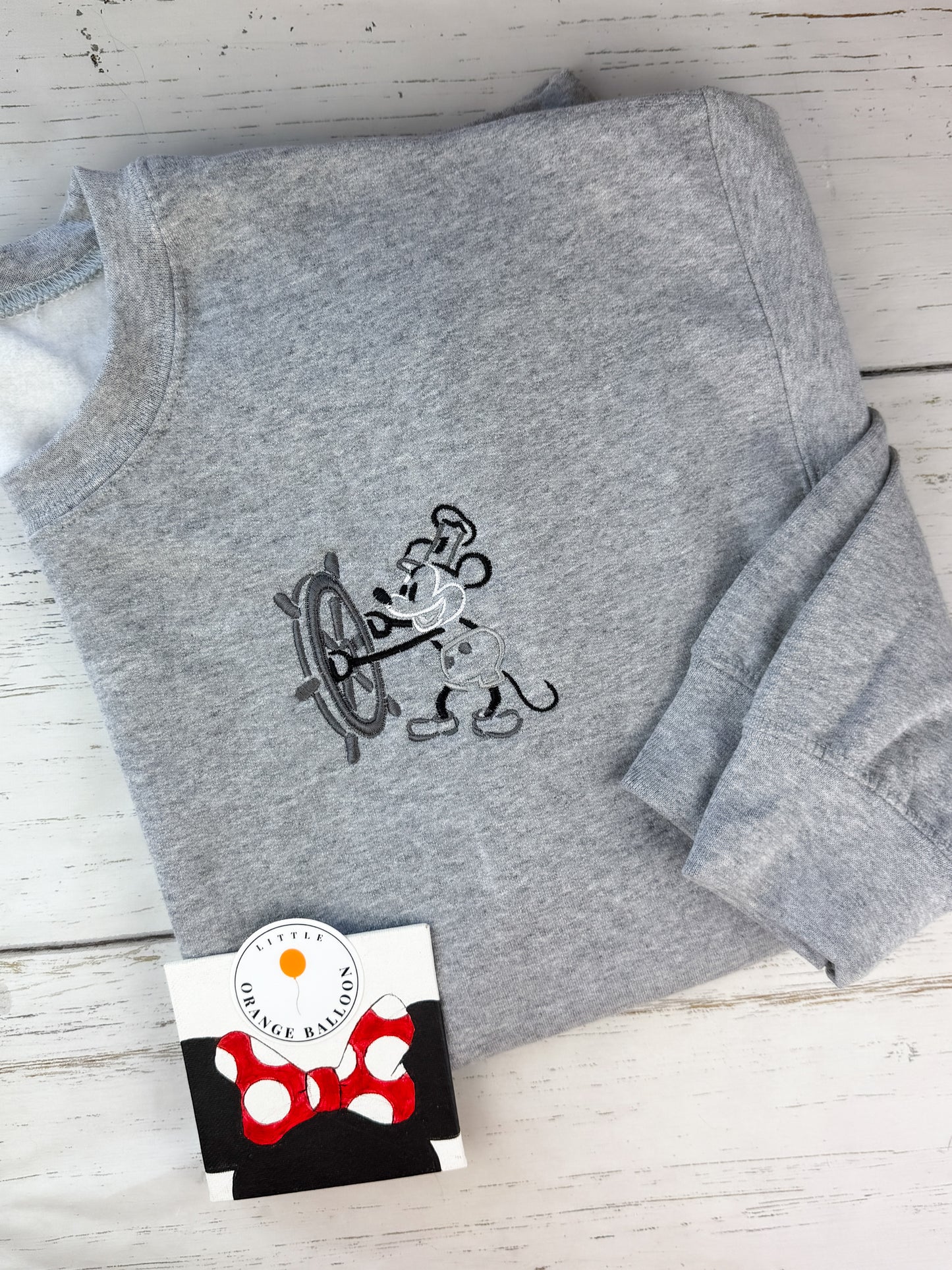 Steamboat Willie Embroidered Sweatshirt