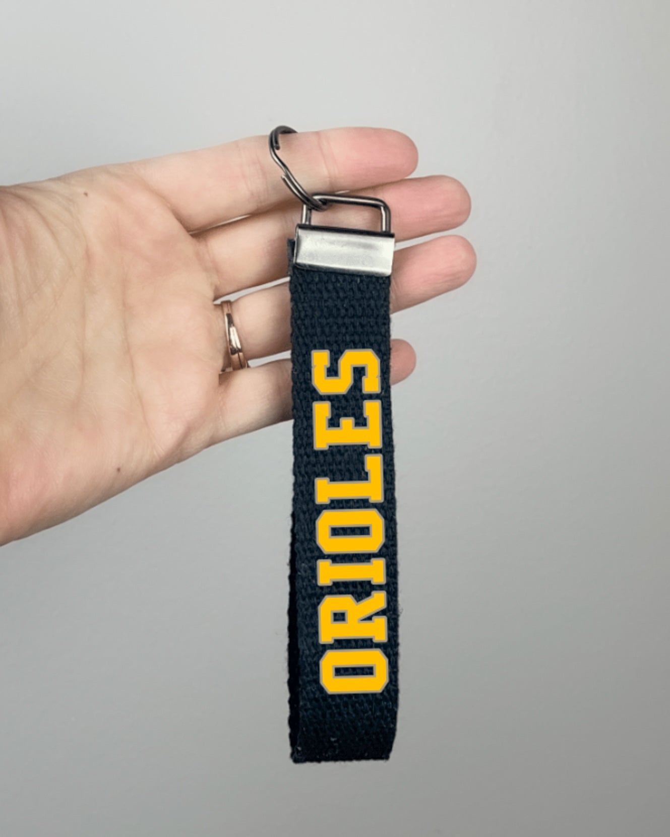 Orioles keychain wristlet