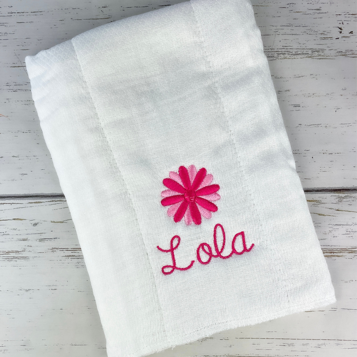 Embroidered Custom Burp Cloth