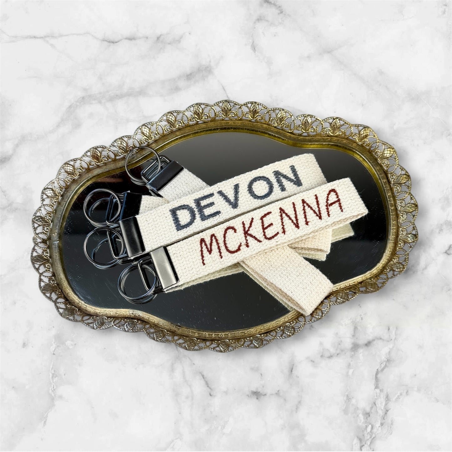 Personalized Embroidered keychain