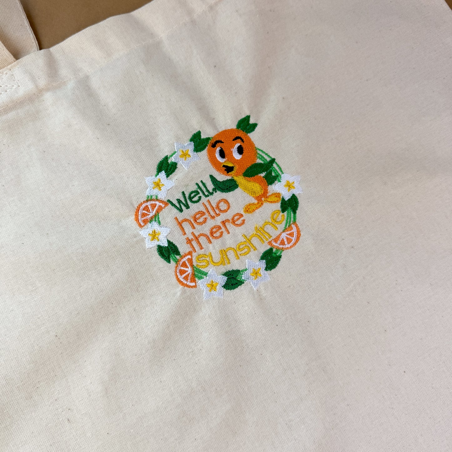 Hello Sunshine Tote Embroidered