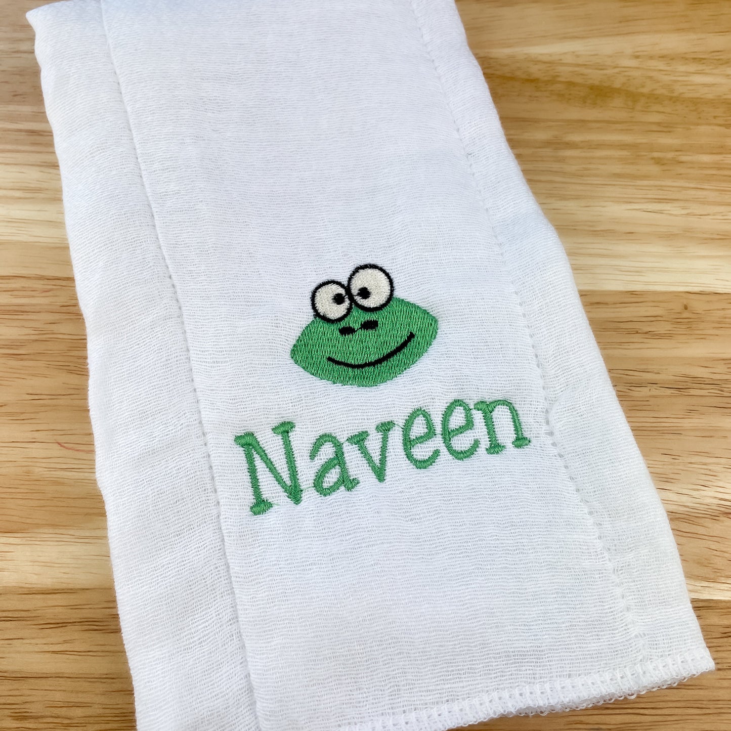 Embroidered Custom Burp Cloth