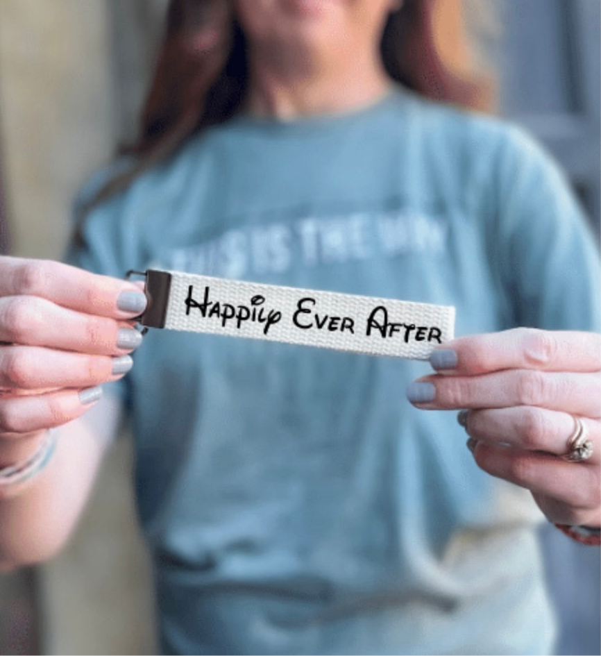 Happily Ever After keychain wristlet
