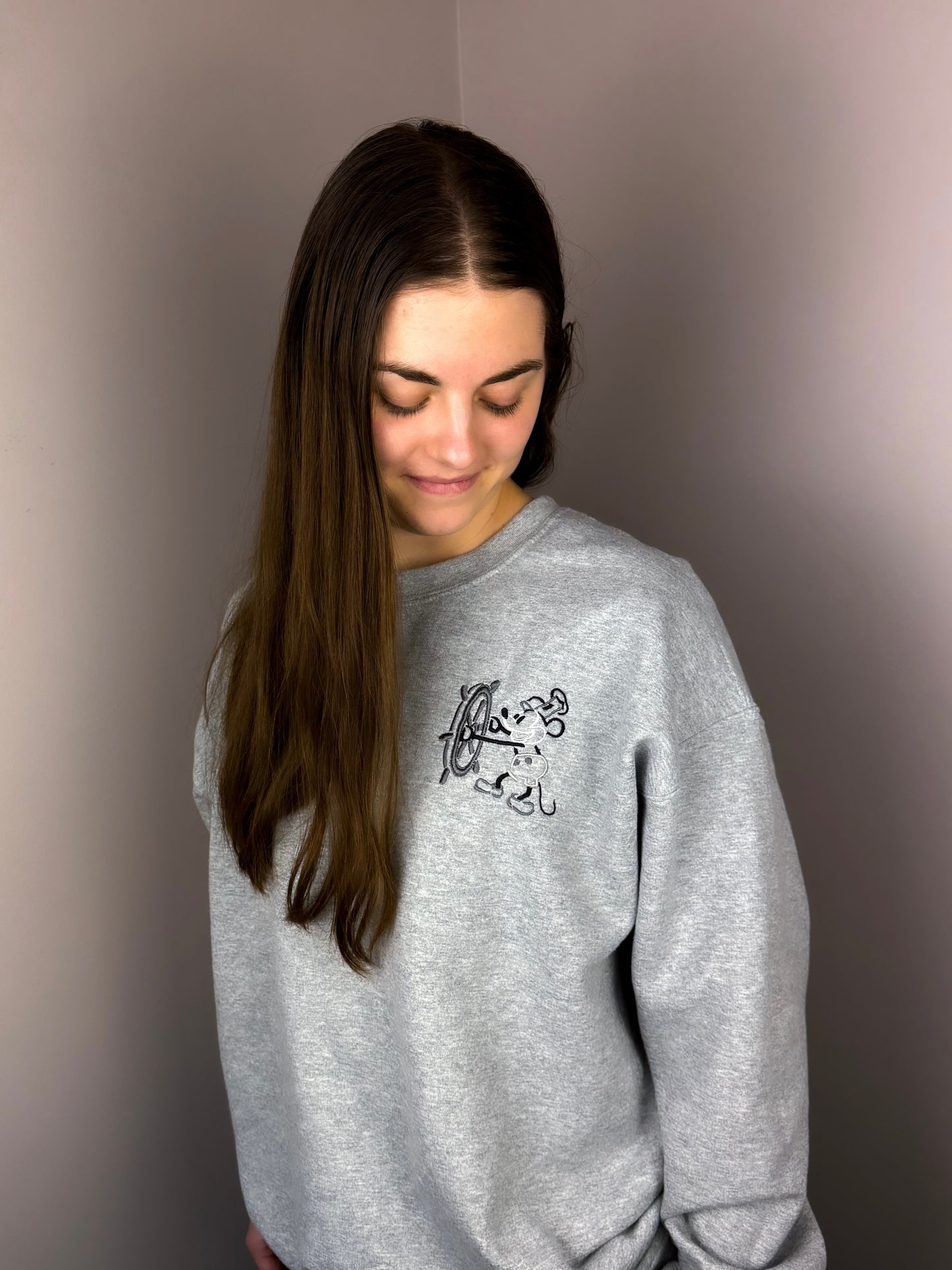 Steamboat Willie Embroidered Sweatshirt