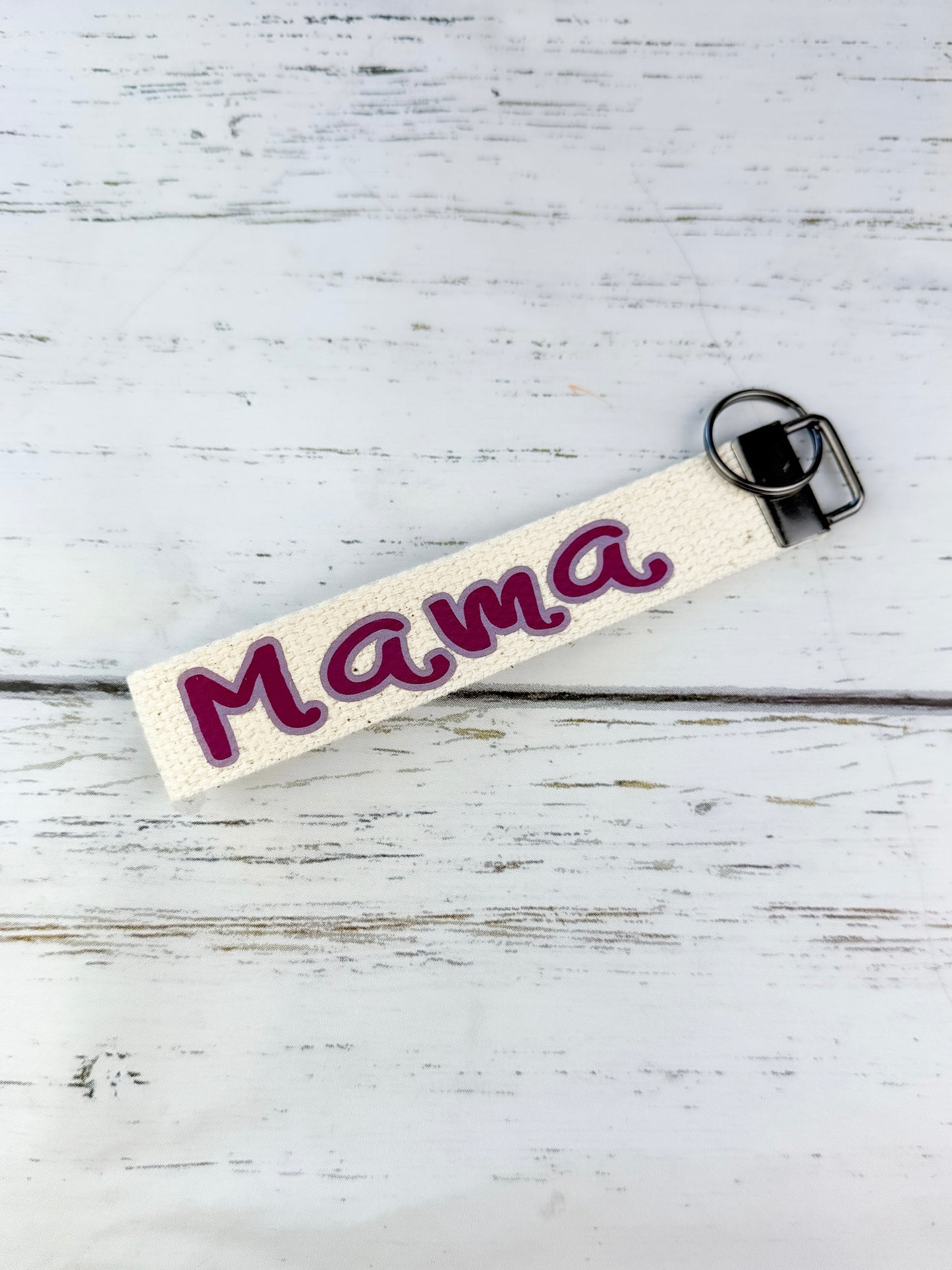 Mama keychain wristlet