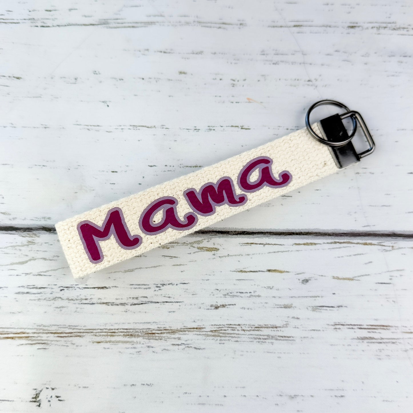Mama keychain wristlet