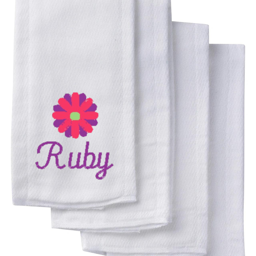 Embroidered Custom Burp Cloth