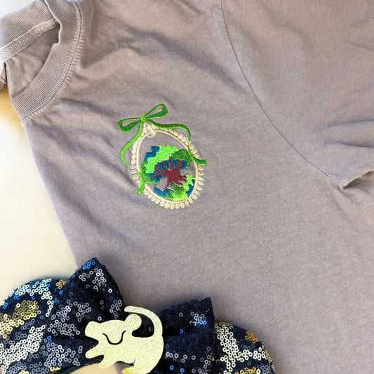 Embroidered Coquette Bow Tree of Life Tee