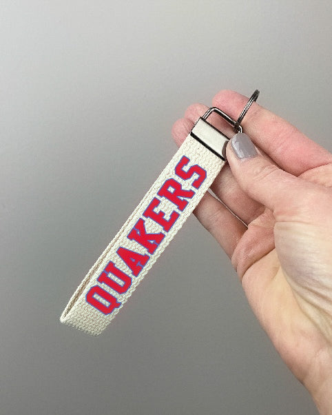 Quakers keychain wristlet