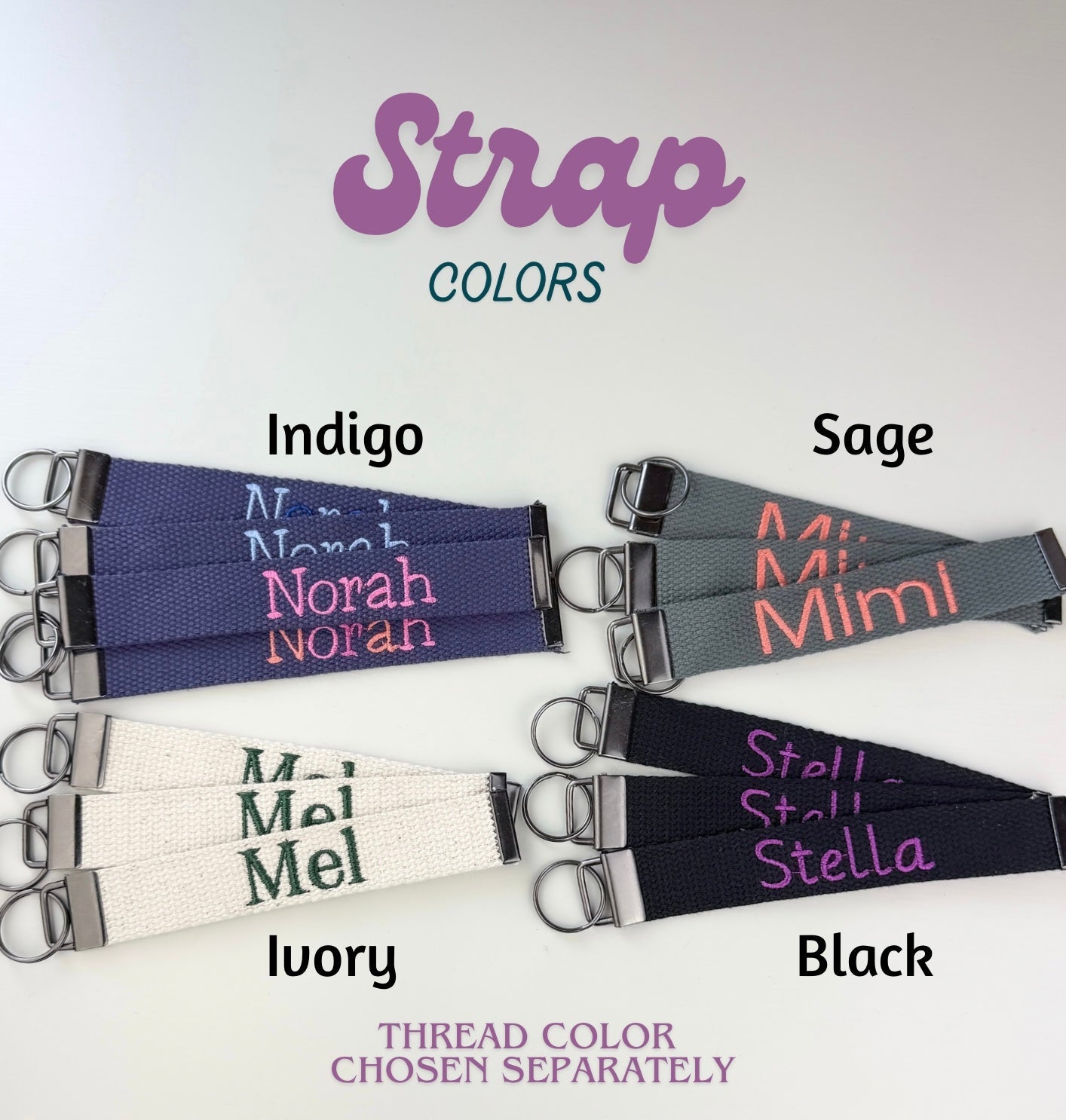 Personalized Embroidered Straps