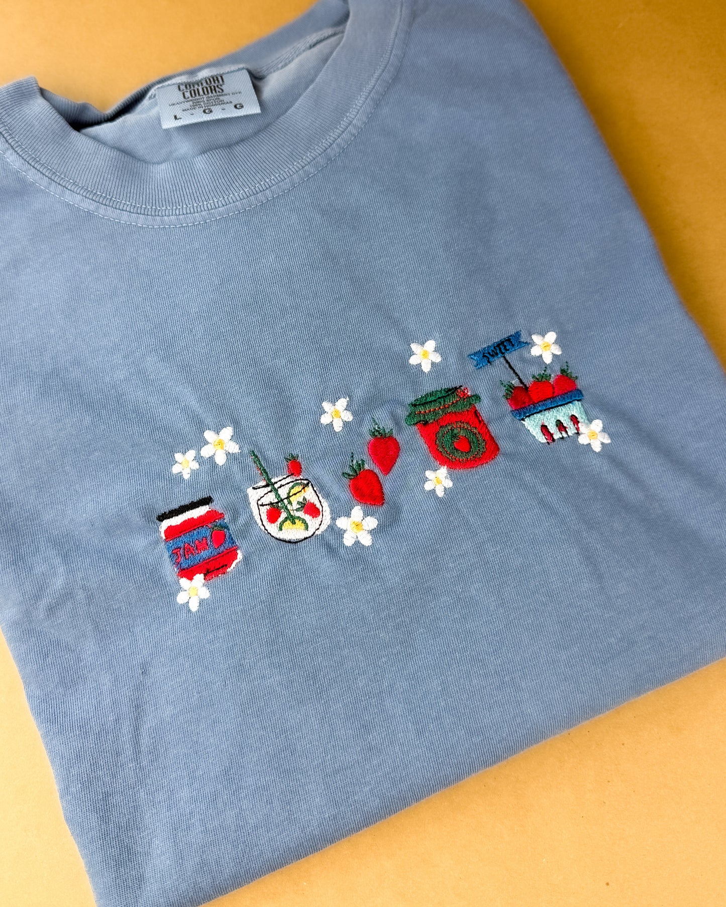 Embroidered Strawberry Vibes
