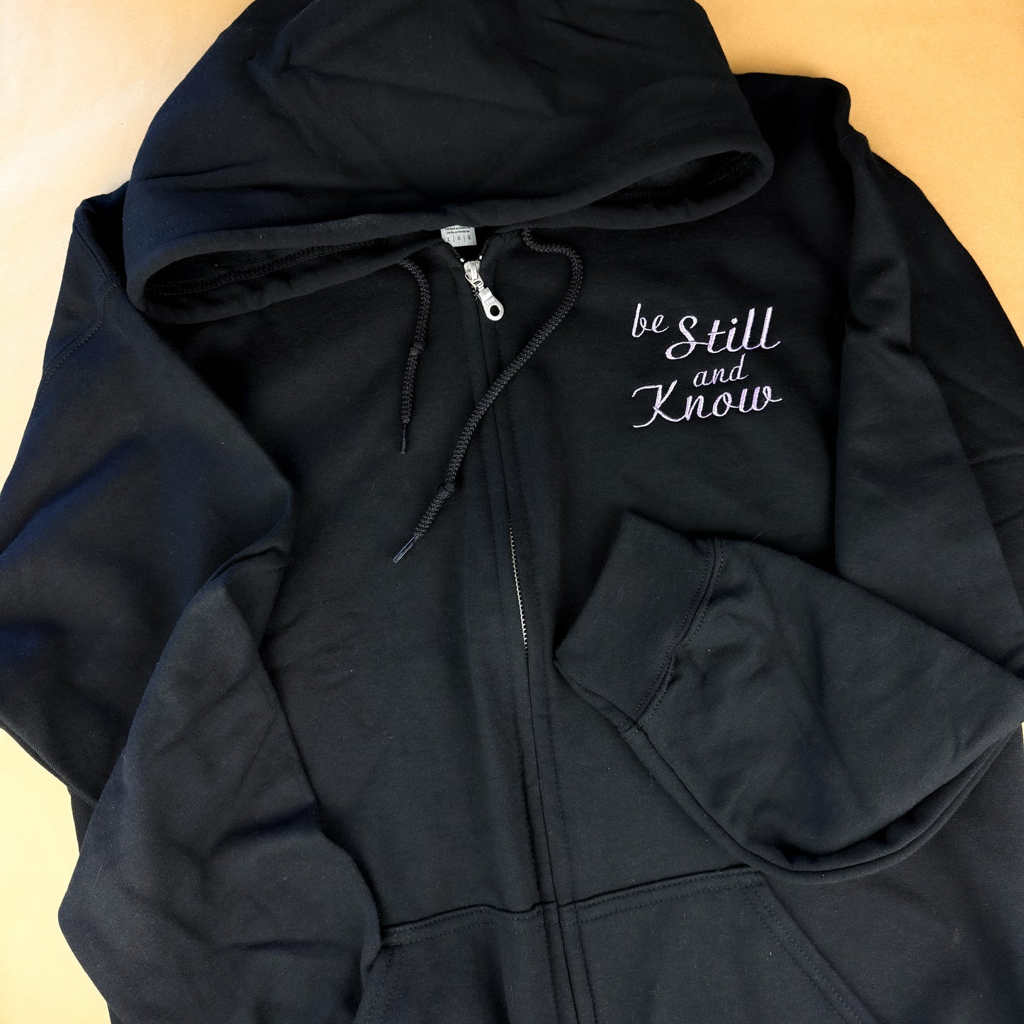Be Still and Know Embroidered Zip Hoodie or Crewneck
