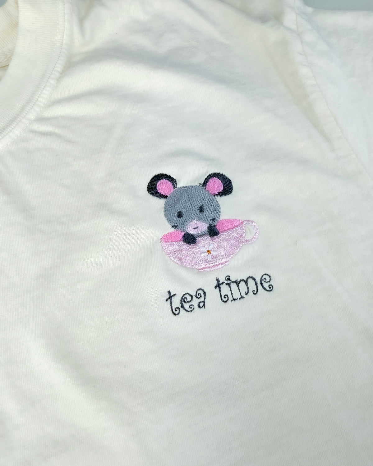 Embroidered Tea Time