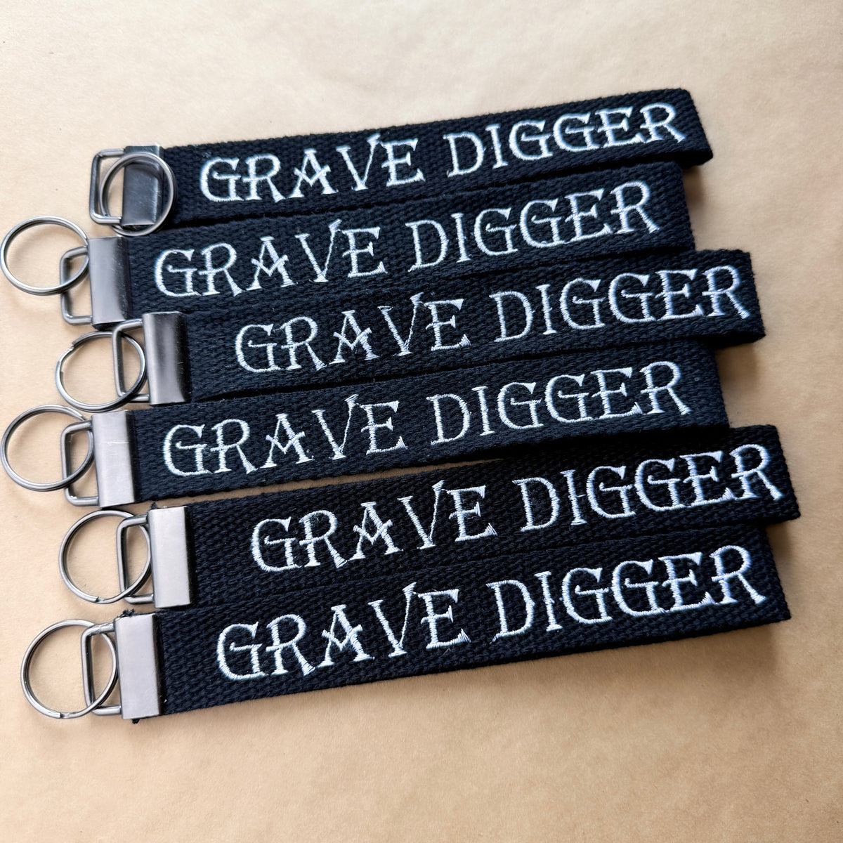 Digger Key Chain Grave Digger Embroidered Keychain – Little Orange Balloon