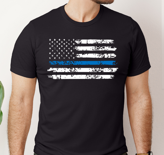 Police Blue Line T-shirt
