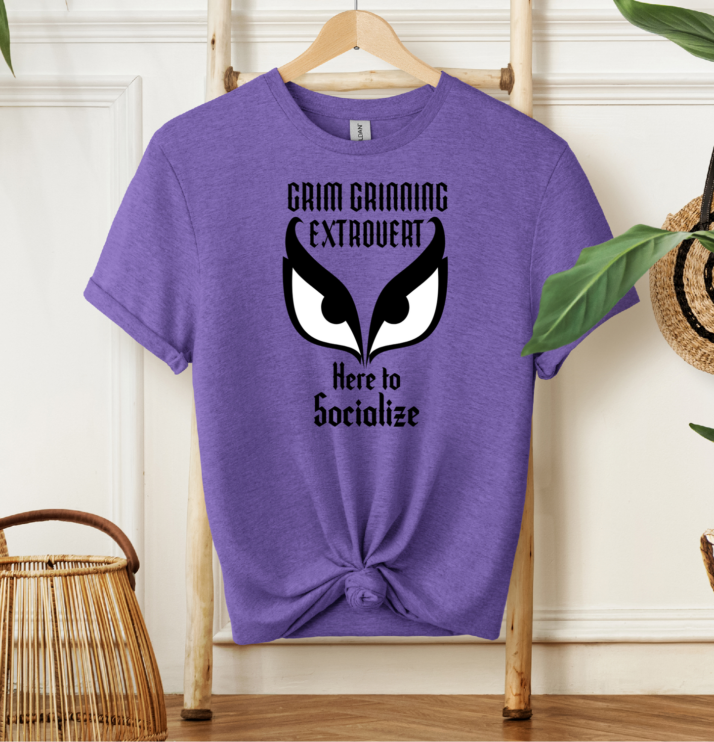 Grim Grinning Introvert and Extrovert T-shirt