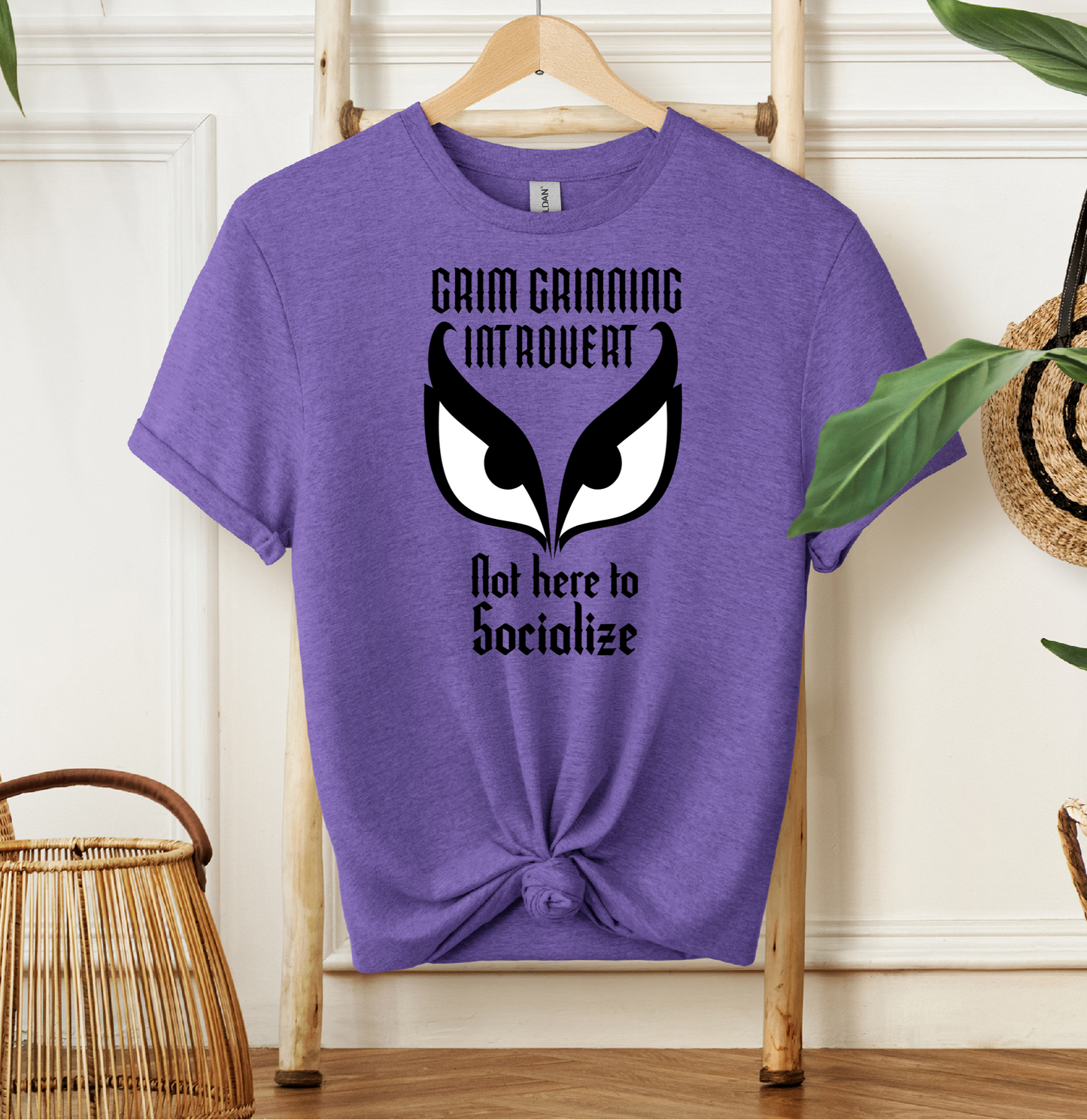 Grim Grinning Introvert and Extrovert T-shirt