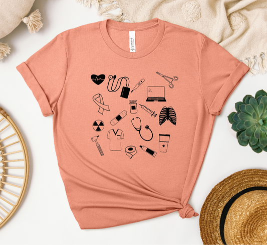 Nursing Doodle T-shirt